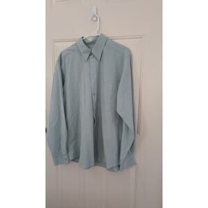 Ted Baker Green Check Print Button Down Long Sleeve Shirt, MED (4) Holiday